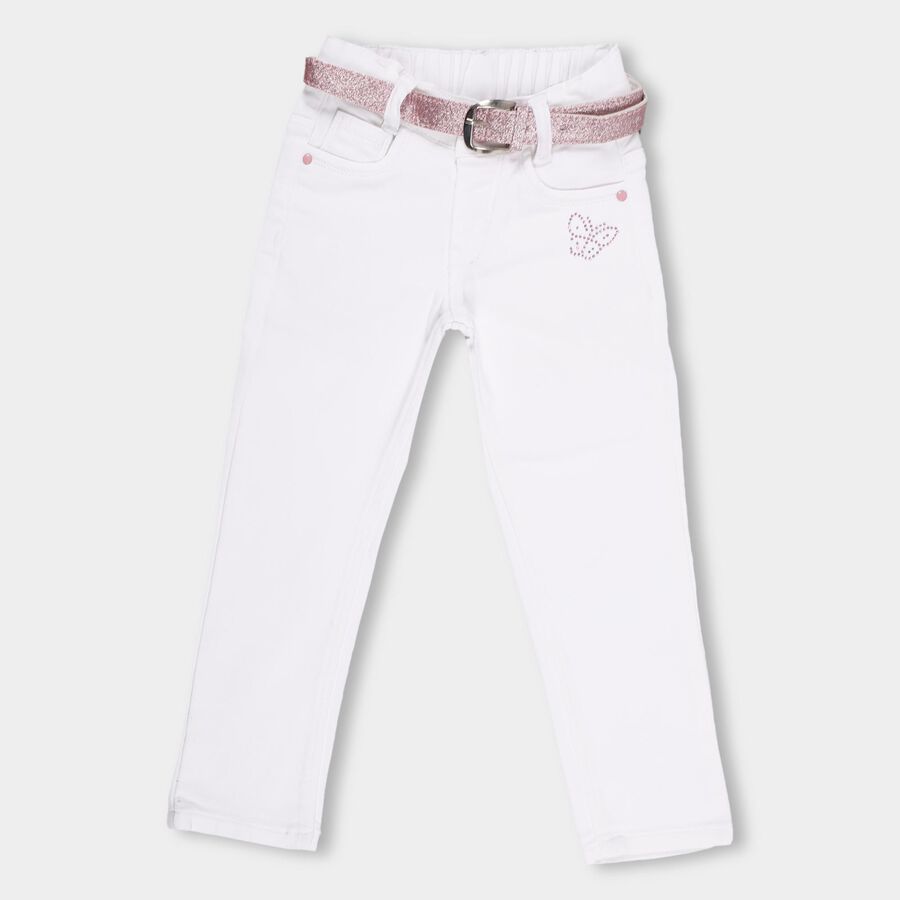 Girls' Jeans, White, large image number null