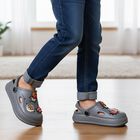 Boys' Grey Slip-On Clogs Sandals, Grey, small