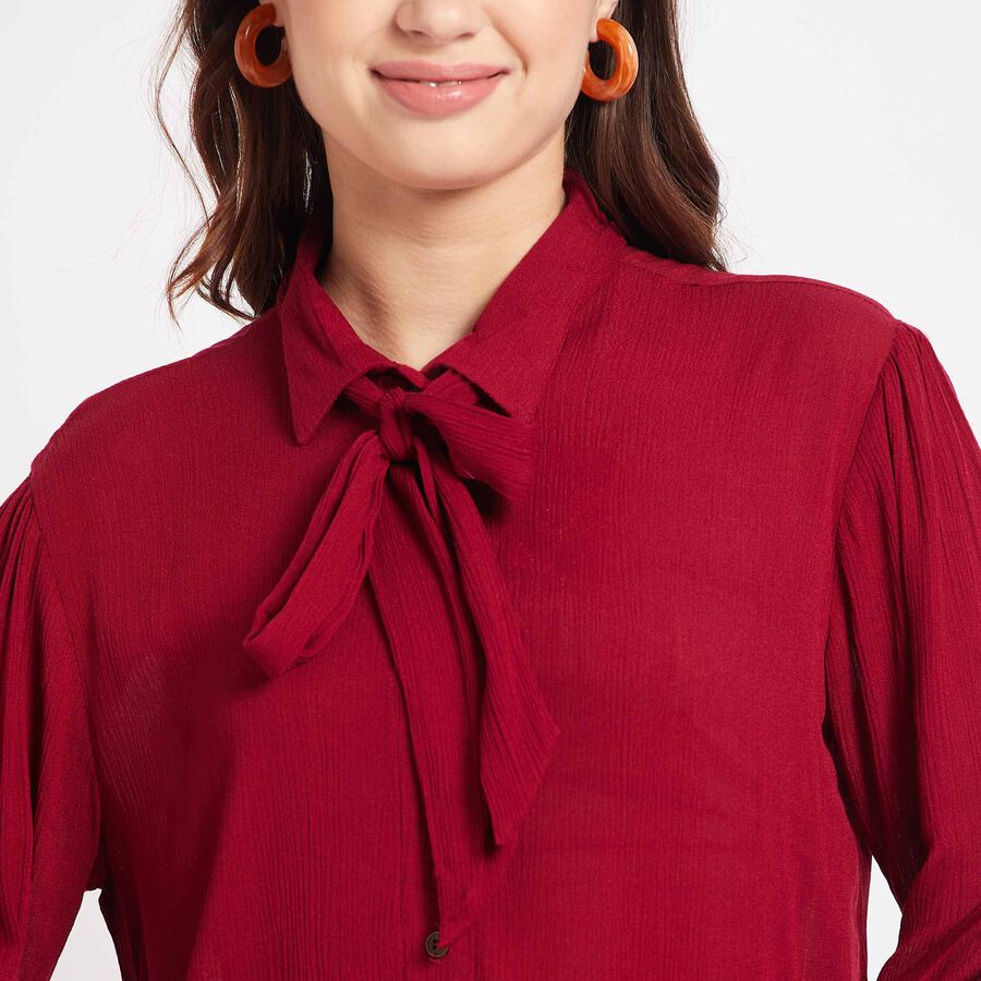 Solid Shirt, Wine, large image number null