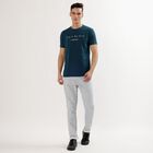 Men's Deep Teal Round Neck Printed T-Shirt, Teal Blue, small image number null