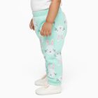 Boys' Mint Green Bunny Printed Cotton Blend Pyjama, Light Green, small image number null