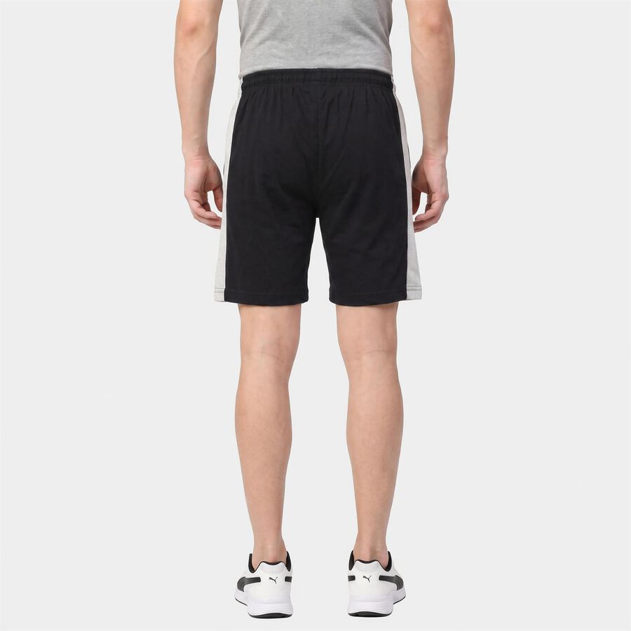 Men's Navy Blue Regular Fit Athletic Bermuda Shorts, नेवी ब्लू, large
