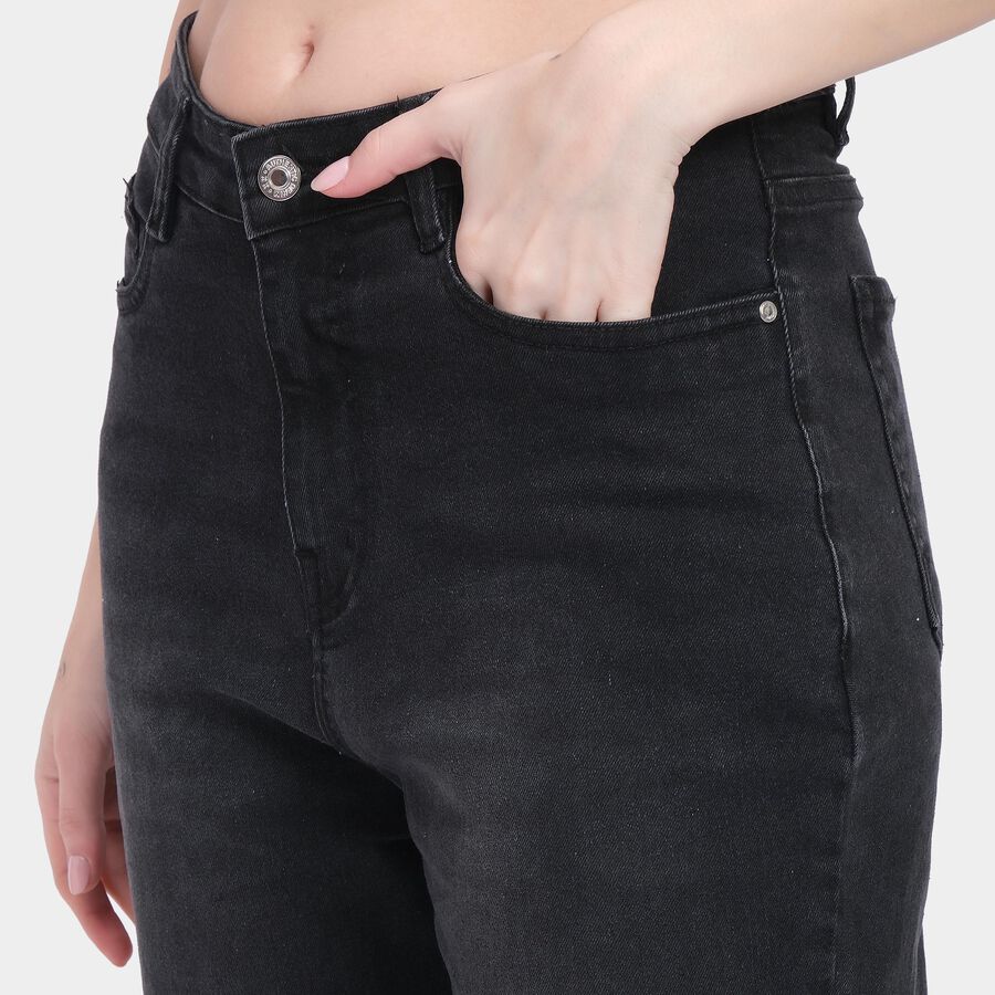 Ladies' 100% Cotton Jeans , Black, large image number null