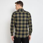 Men's 100% Cotton Casual Shirt, Dark Green, small image number null
