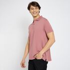 Men's 100% Cotton Collared Half Sleeves T-Shirt , Coral, small