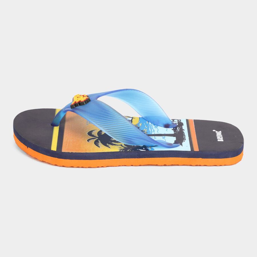 Kids Printed Slippers, Navy Blue, large image number null