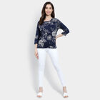 Cotton Regular Length Top, Navy Blue, small image number null