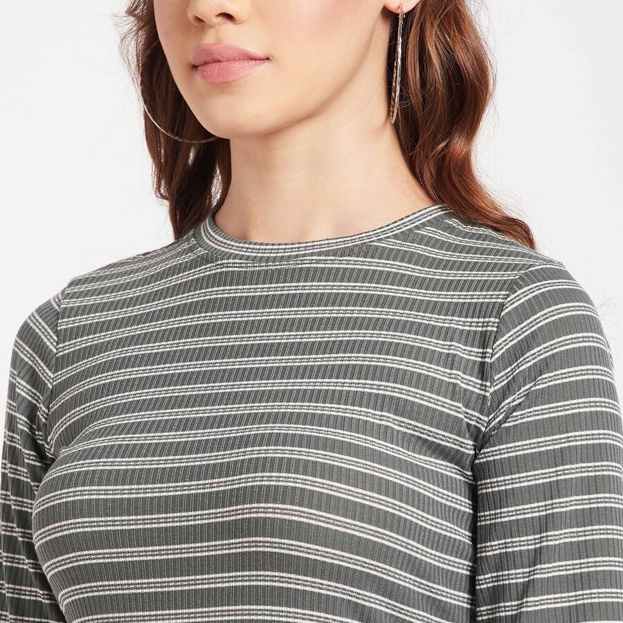 Stripes Dress, Olive, large image number null