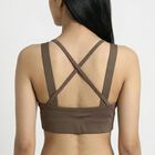 Women's Brown Wireless Sports Bra, Brown, small