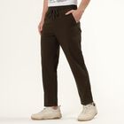 Men's Slim Fit Casual Cotton Trousers, Olive, small