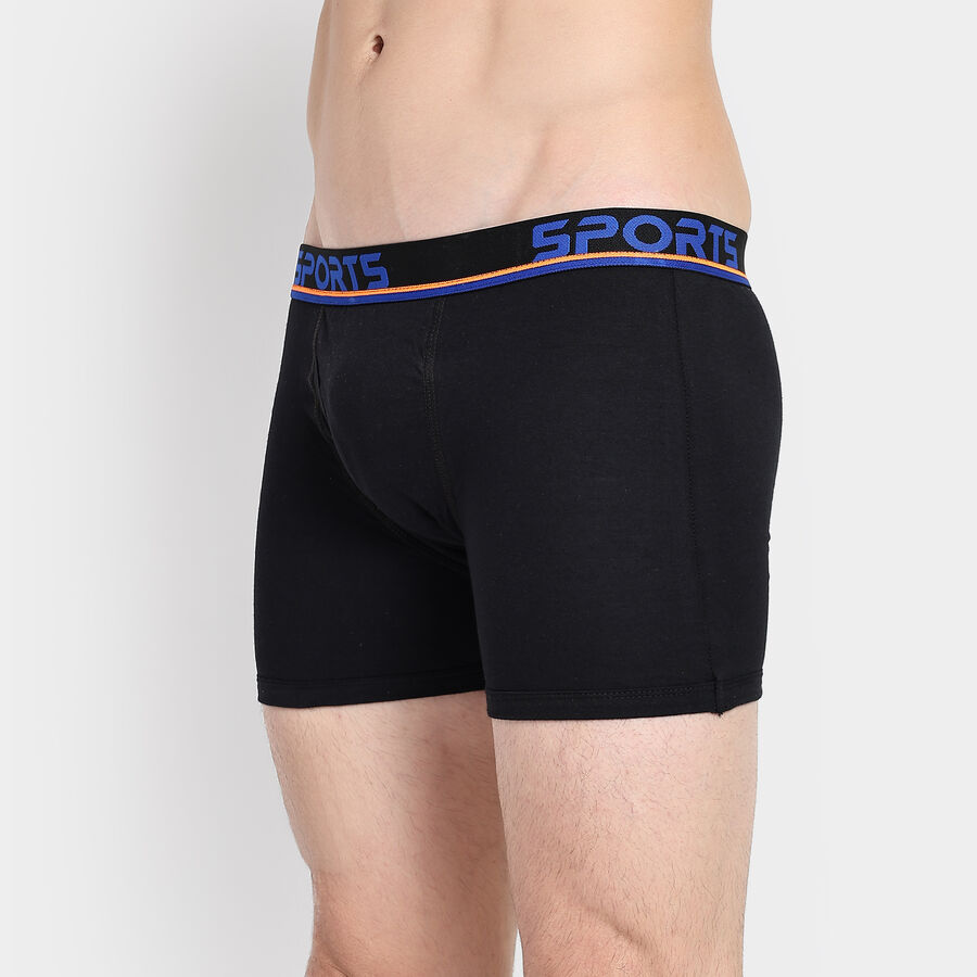Men's 100% Cotton Trunks, काला, large image number null