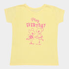 Girls Cotton T-Shirt, Yellow, small image number null