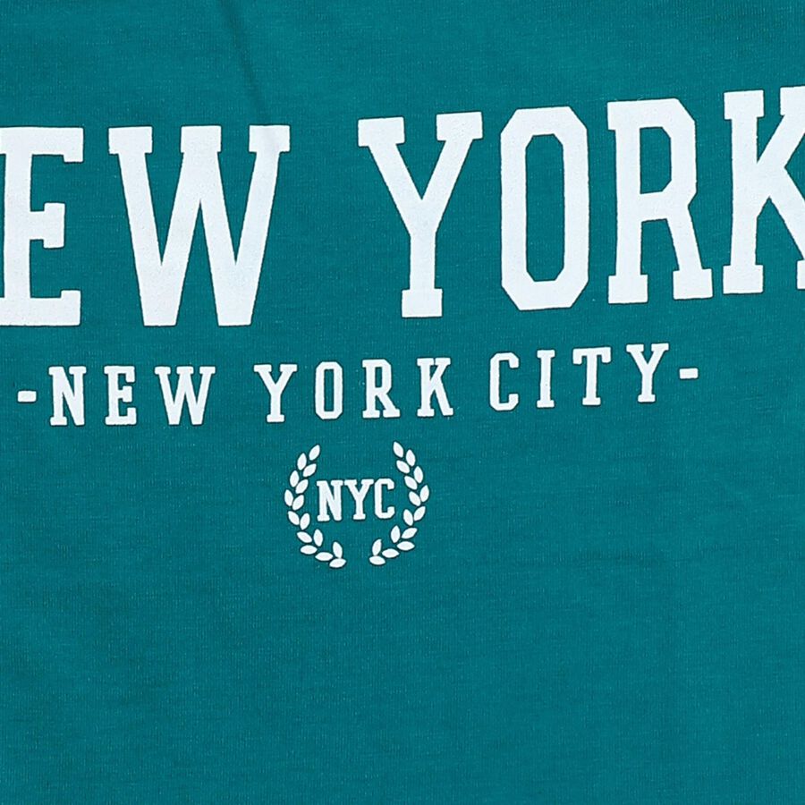 Boys' Half Sleeves T-Shirt, Dark Green, large image number null