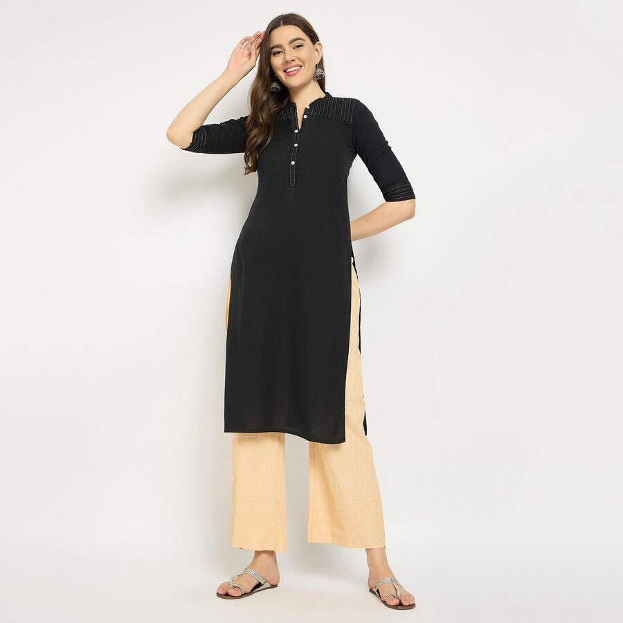 Ladies' 100% Cotton Palazzo, Beige, large image number null