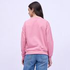 Women's Soft Pink Crew Neck Casual Sweatshirt, गुलाबी, small image number null