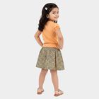 Girls Peach Top and Skirt Set, Peach, small