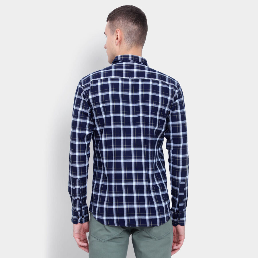 Cotton Checks Casual Shirt, Light Grey, large image number null