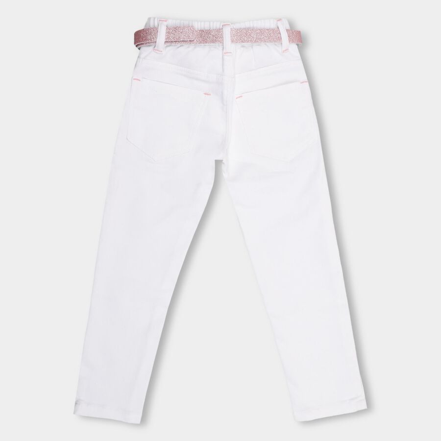 Girls' Jeans , White, large image number null