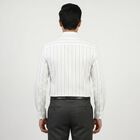 Men White Classic Formal Shirt, White, small