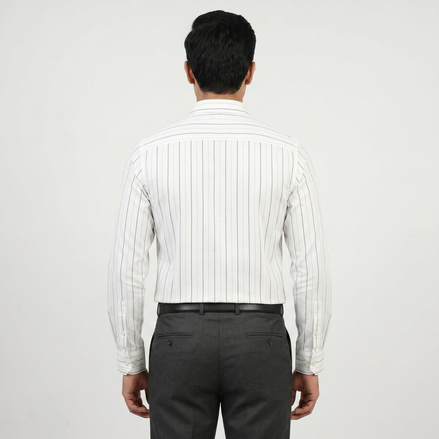 Men White Classic Formal Shirt, White, large