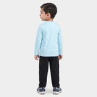Boys Light Blue Round Neck Graphic Print Baba Suit, Light Blue, small