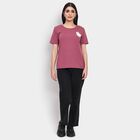 Ladies' Round Neck T-Shirt , गुलाबी, small image number null