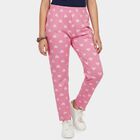Girls' Light Pink Cotton Blend Relaxed Fit Pyjama, Light Pink, small