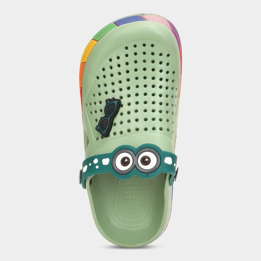 Boys Solid Clog, Green, large image number null