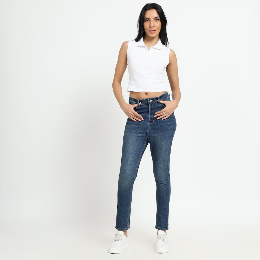 Ladies' Jeans, Dark Blue, large image number null
