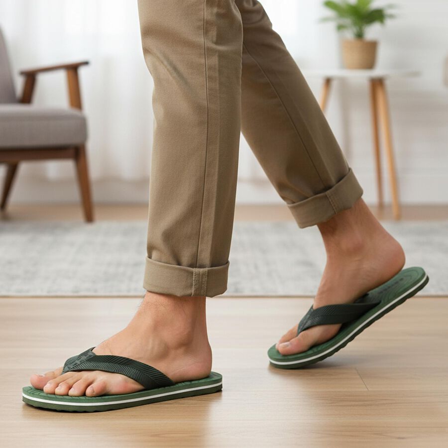 Men's Slipper, Olive, large