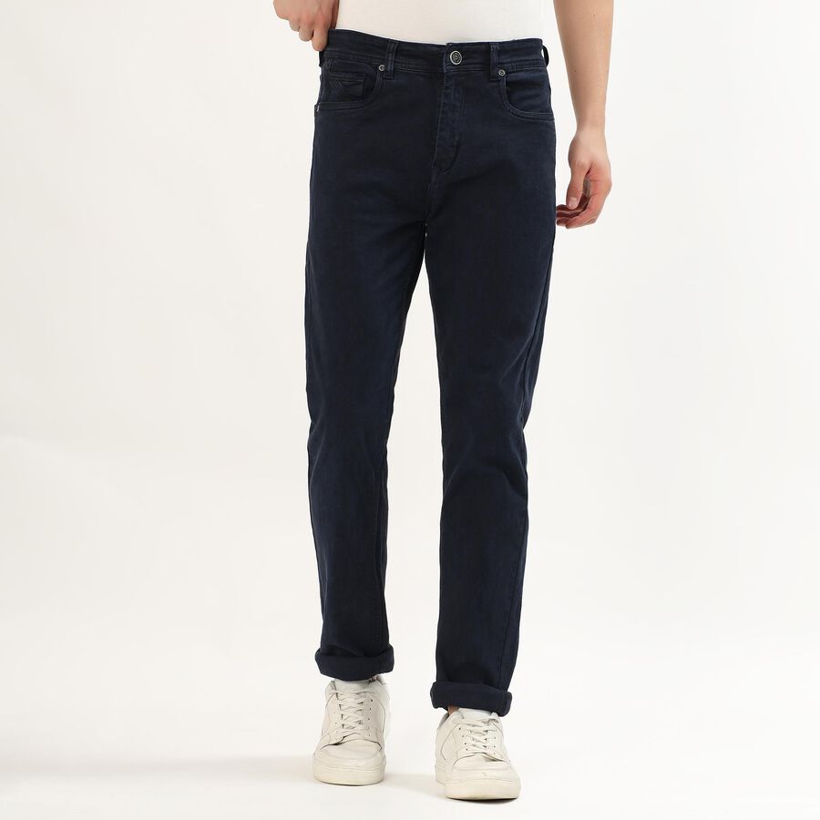 Men's Dark Midnight Blue Skinny Fit Jeans, Dark Grey, large image number null