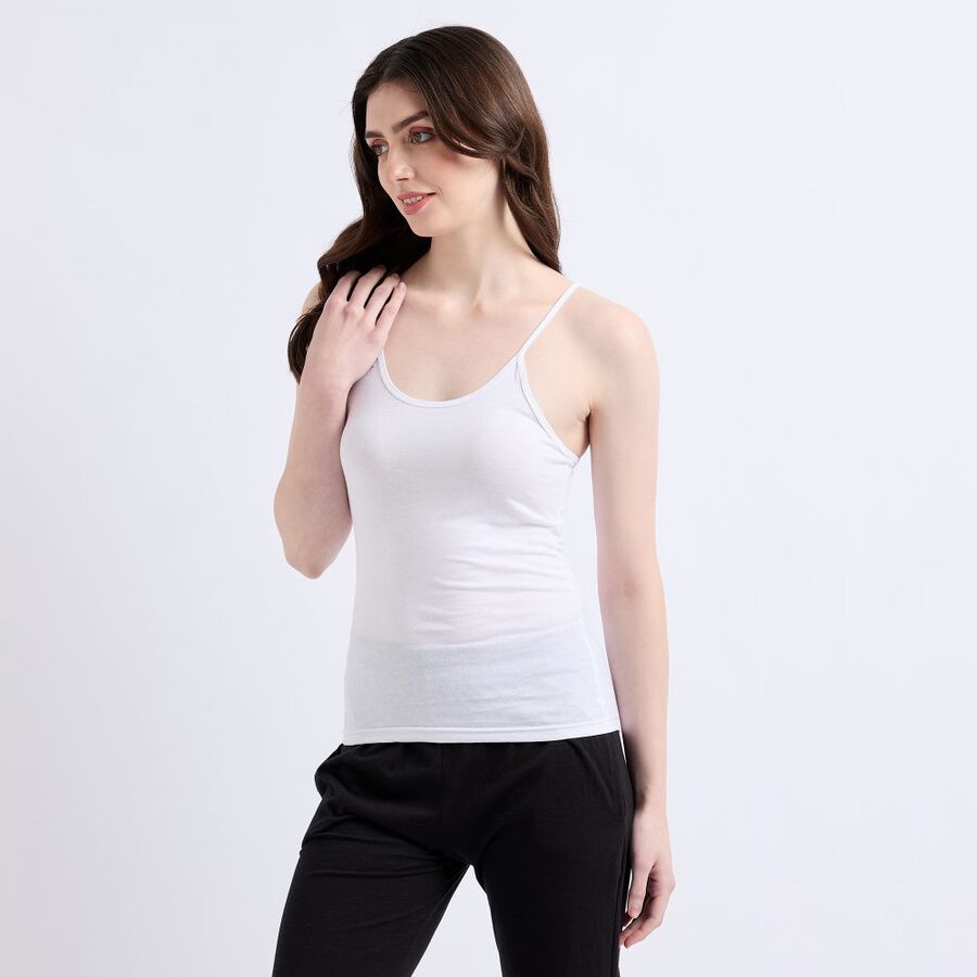 Ladies' 100% Cotton Slips, White, large image number null