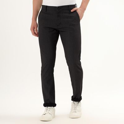 Men's Cross Pocket Slim Fit Casual Trousers