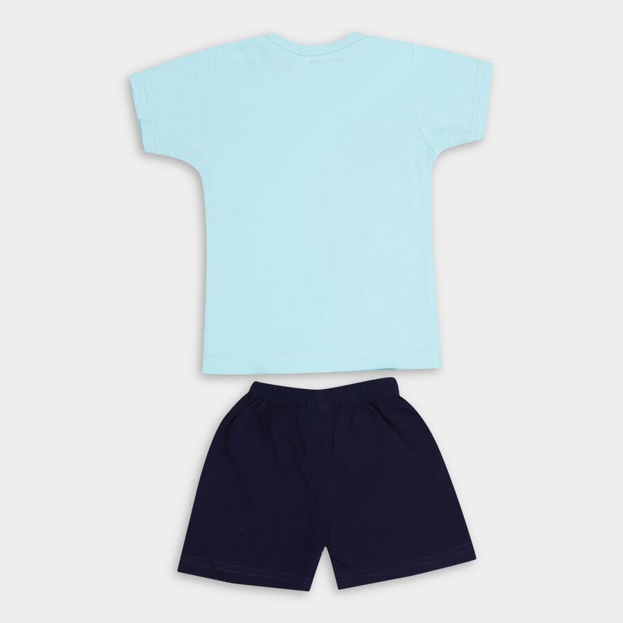 Infant Boys' 100% Cotton Baba Suit , एक्वा, large image number null
