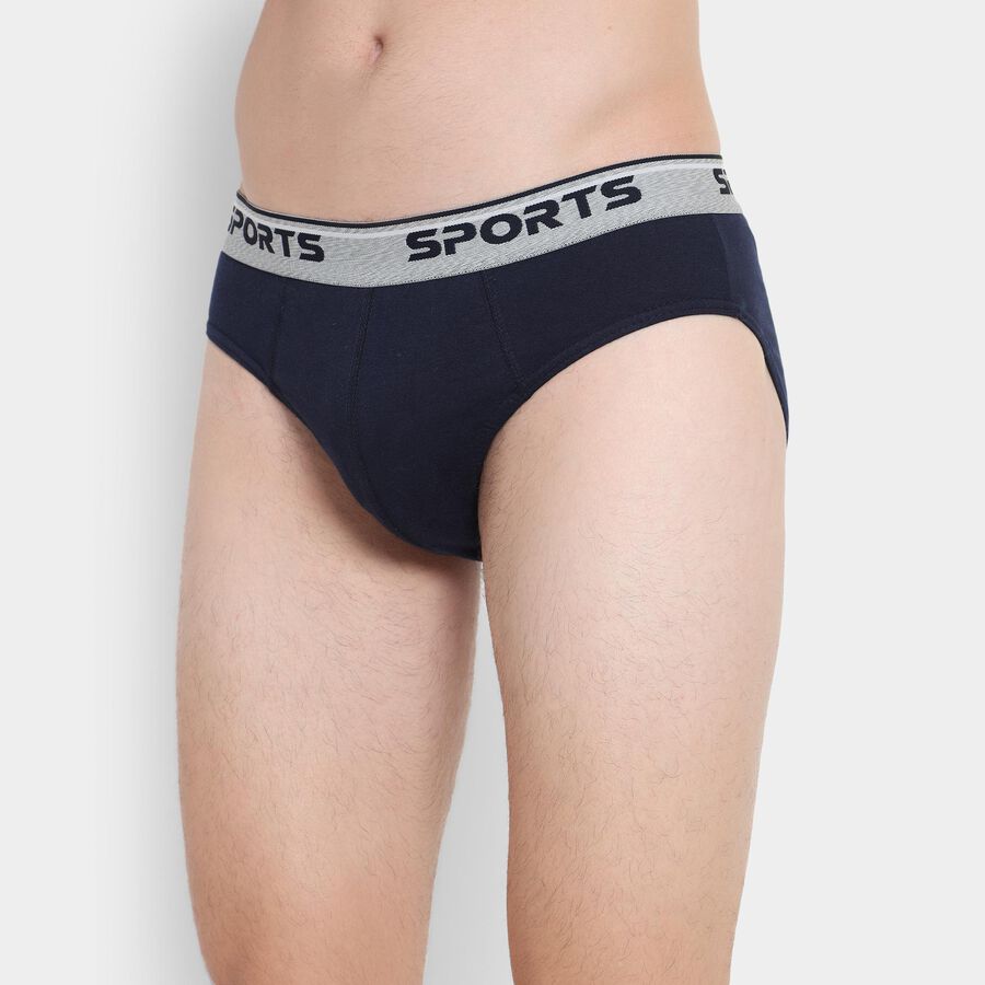 Men's 100% Cotton Briefs , Navy Blue, large