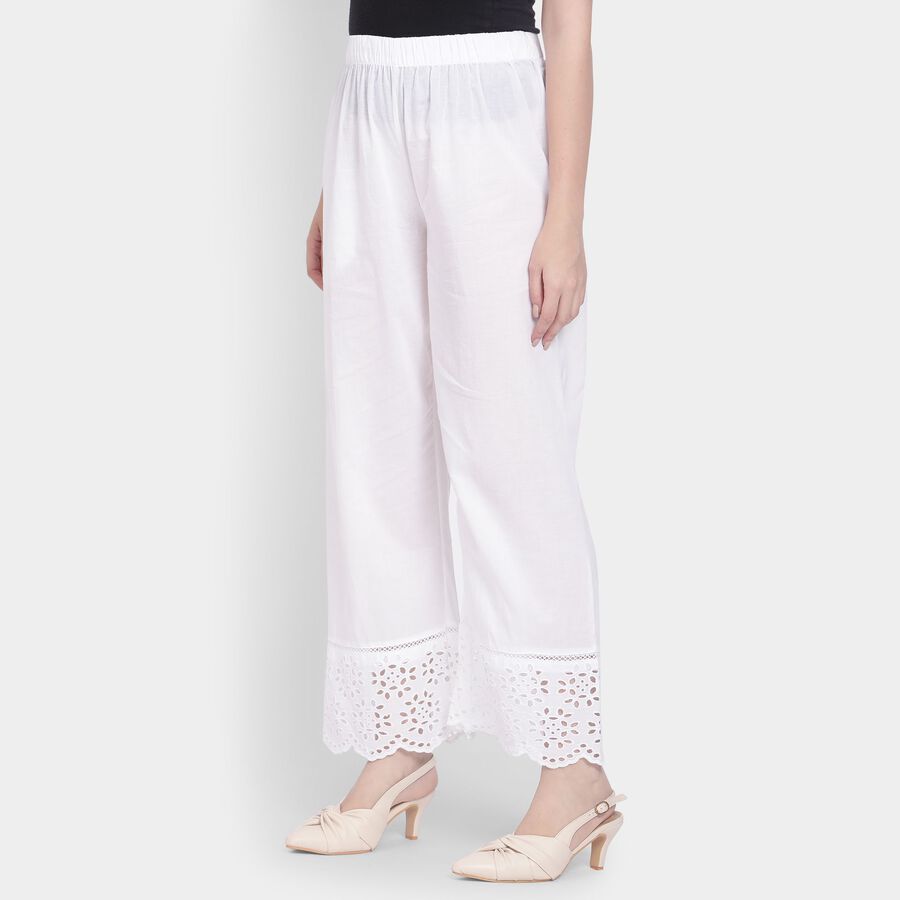 Ladies' Cotton Palazzos , सफ़ेद, large image number null