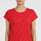 Women's Red Minimalist Nighty, लाल, small