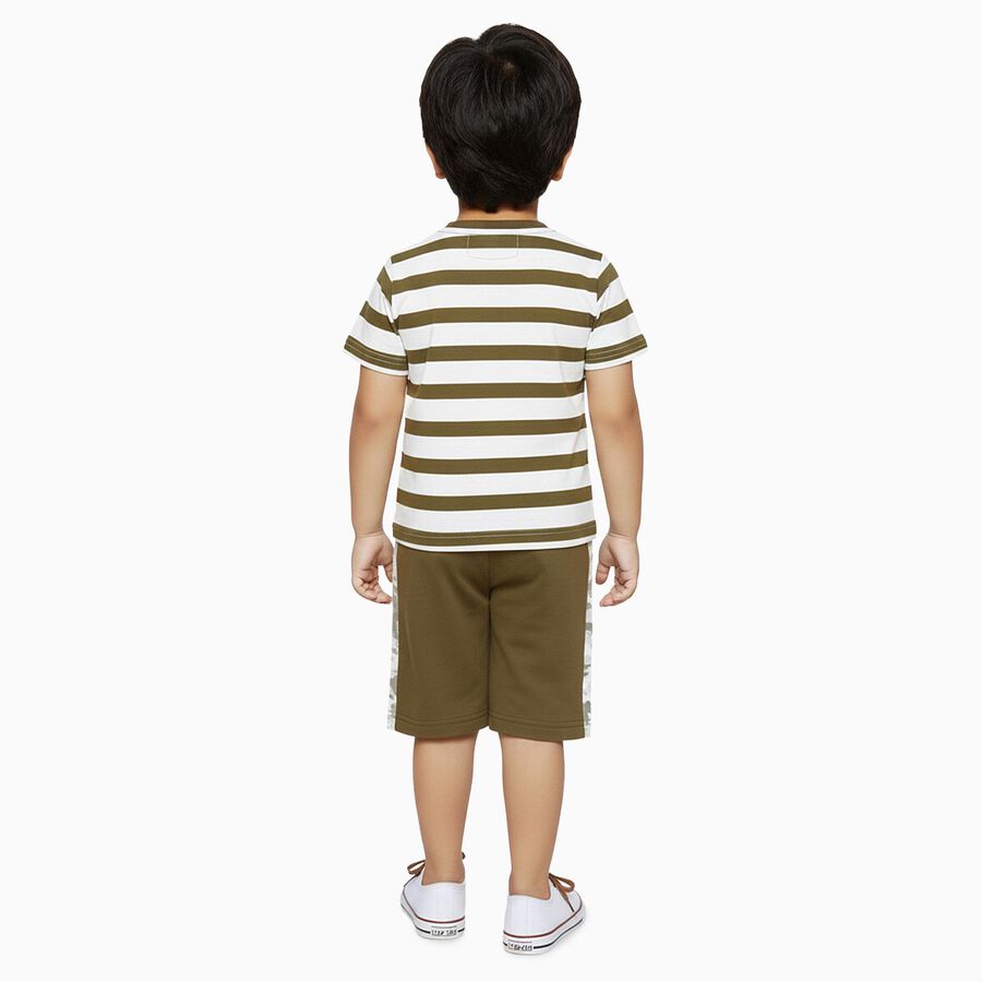 Boys' 100% Cotton Knit Baba Suit, Olive, large image number null