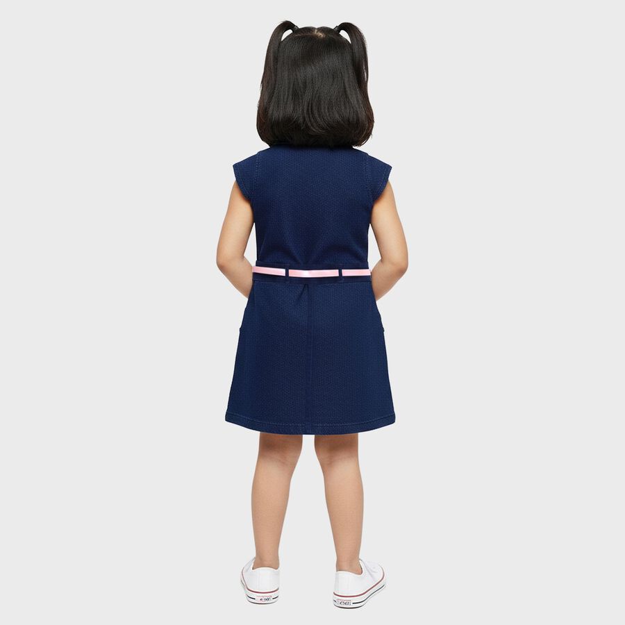 Girls' Frock, गहरा नीला, large