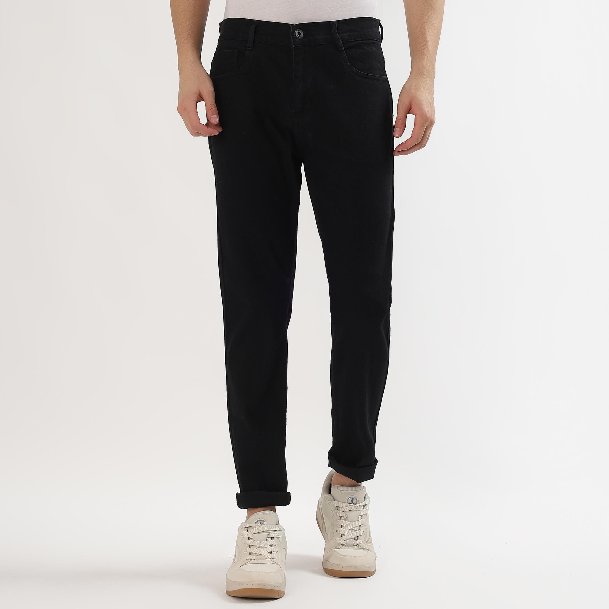 jtwm◆ Wavelength Men's Jet Black Slim Fit Jeans | Vishal Mega Mart India