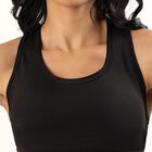 Women's Black Seamless Racerback Sports Bra, Black, small image number null
