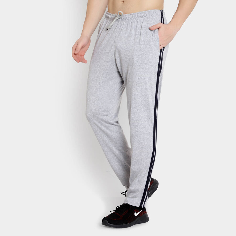 Solid Track Pants, Melange Mid Grey, large image number null