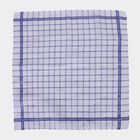 Men's White Patterned Pack of 3 Handkerchief, मध्यम नीला, small