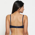 Half Lace Padded Bra, Navy Blue, small image number null