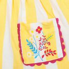 Infants' Yellow Striped Fit and Flare Frock, Yellow, small