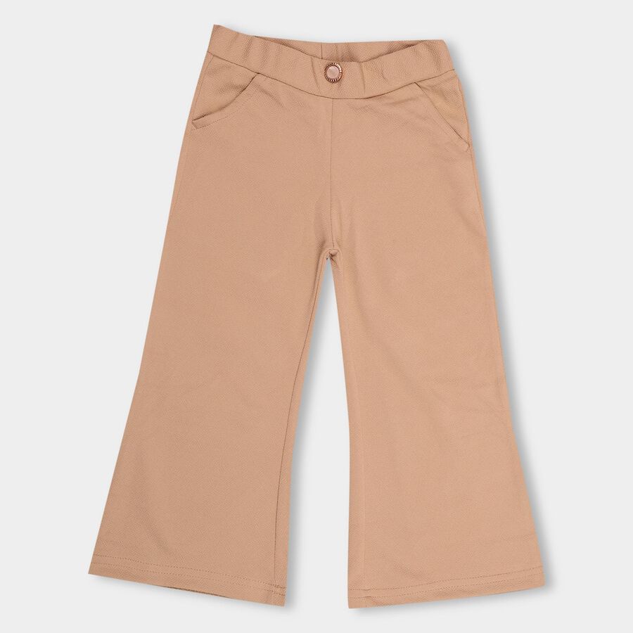 Kids' Soft Beige Regular Fit Pull-Up Trousers, Beige, large image number null