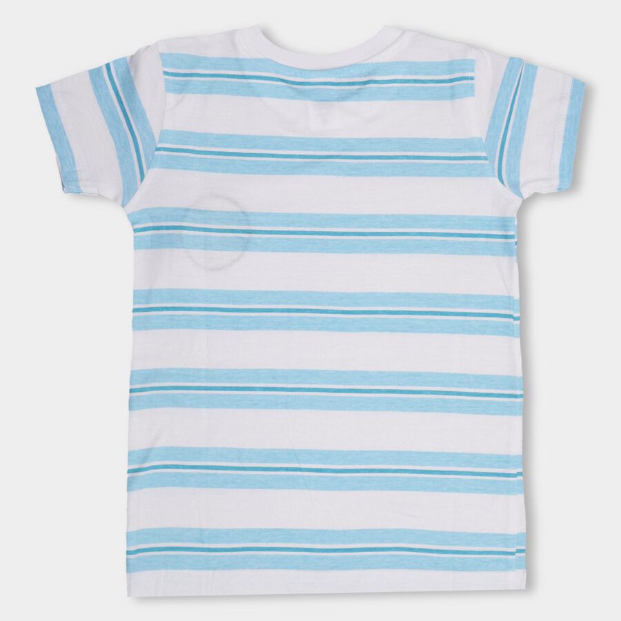 Boys' 100% Cotton Half Sleeves T-Shirt , Light Blue, large image number null