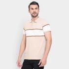 Men's Collared Half Sleeves T-Shirt , Beige, small image number null