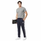 Men's Blue Regular Fit Side-Striped Track Pants, मध्यम नीला, small