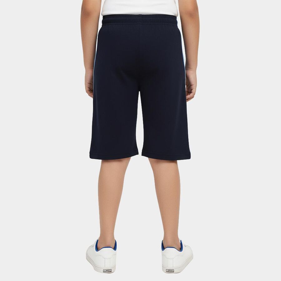Boys' Navy Blue Regular Fit Side Tape Detail Jamaican Shorts, Navy Blue, large